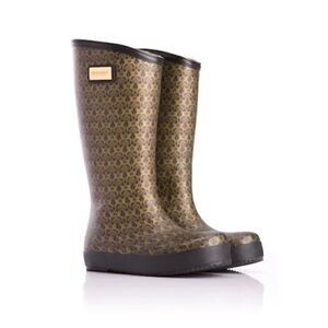 MoovBoot Knee High Sheepskin Rain Wellington Boots